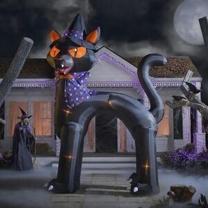 14ft Black Cat Witch Archway